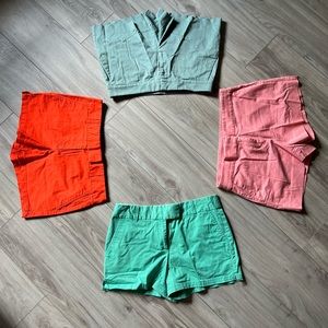 FOUR PAIRS OF TAILORED LOFT SHORTS, SIZE 6